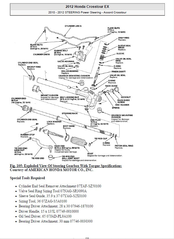 2010 to 2012 Honda Accord Crosstour Service Manual