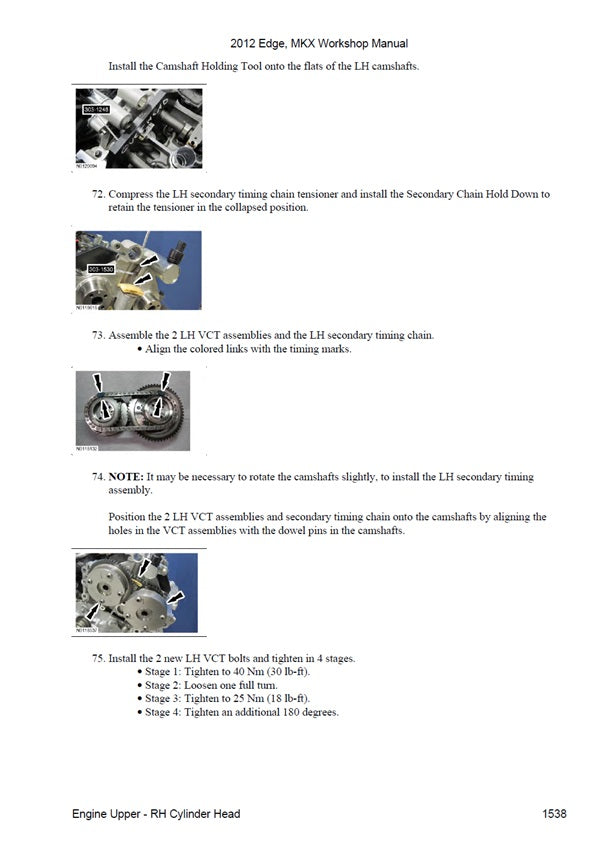 2010 to 2014 Ford Edge Service Manual