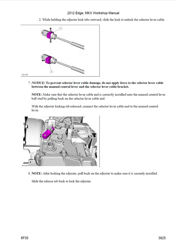 2010 to 2014 Ford Edge Service Manual