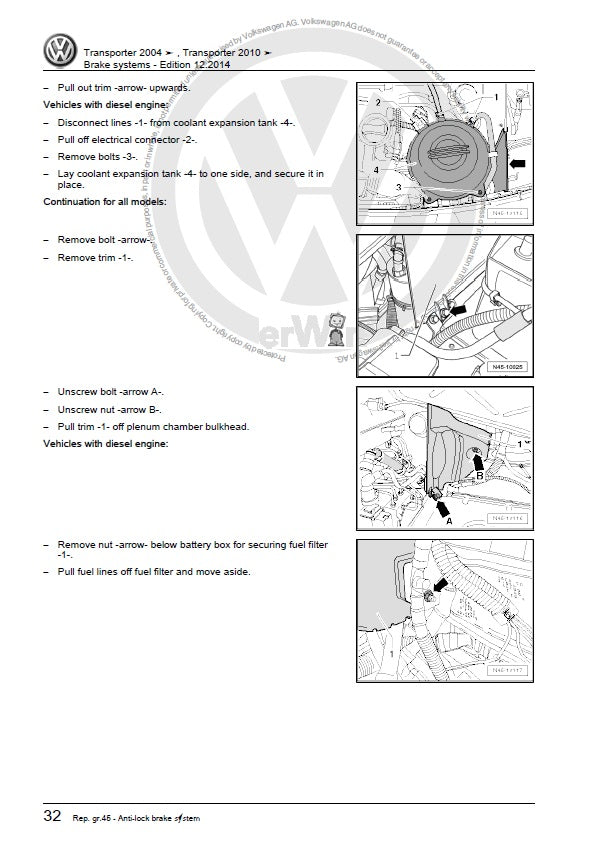 2010-2015 VW Volkswagen California Repair Service Manual