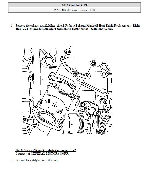 2011 to 2014 Cadillac CTS Service Manual
