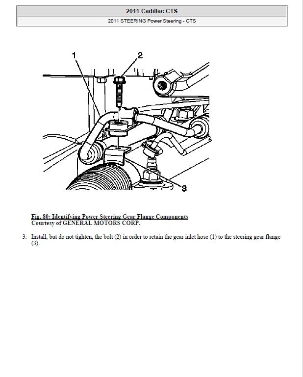 2011 to 2014 Cadillac CTS Service Manual