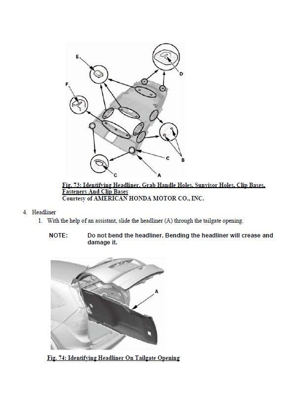 2012 to 2016 Honda CRV CR-V Service Manual