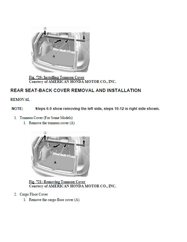 2012 to 2016 Honda CRV CR-V Service Manual
