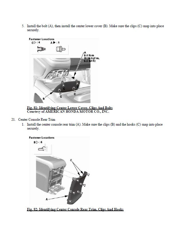 2012 to 2016 Honda CRV CR-V Service Manual