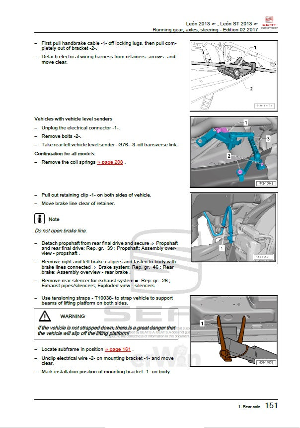 2012 to 2020 Seat Leon Repair Service Manual