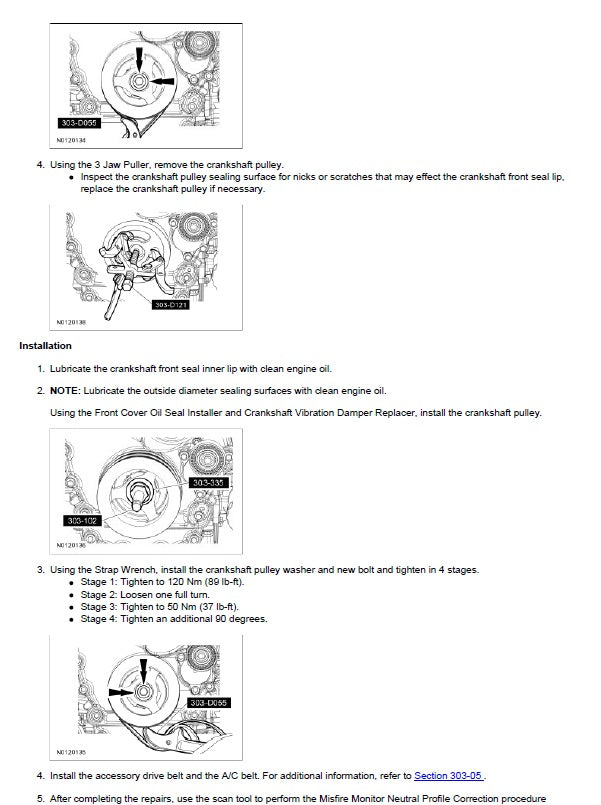 2013 to 2014 Ford Mustang Service Manual