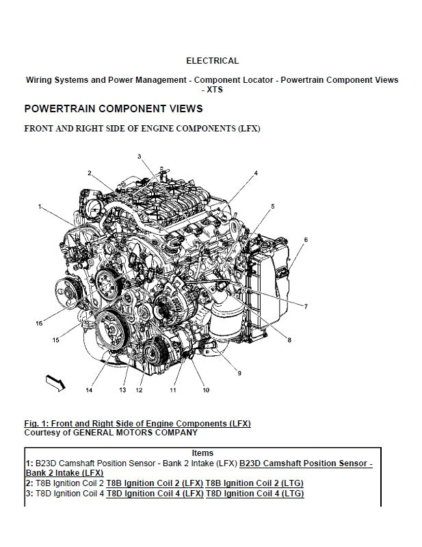 2013 to 2017 Cadillac XTS Service Manual