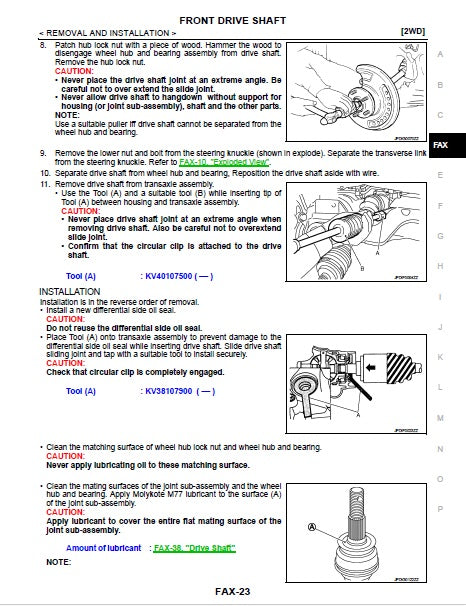 2017 to 2022 Nissan Rogue Sport J11 Service Manual