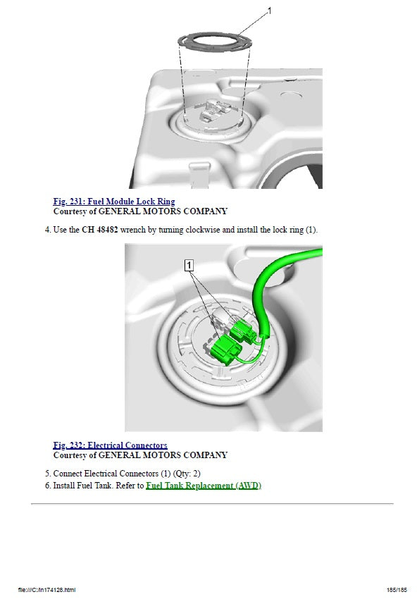 2017 to 2023 Cadillac XT5 Service Manual