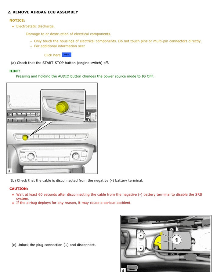 2020 Onwards Toyota GR Supra Service Manual