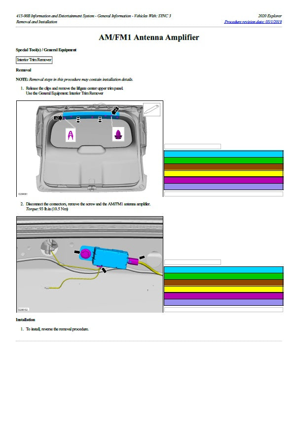 2020 to 2024 Ford Explorer Service Manual