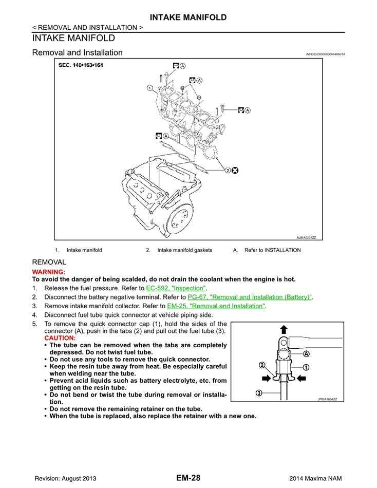 2011 to 2014 Nissan Maxima Service Manual