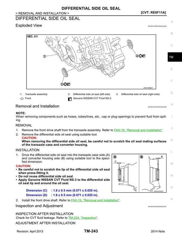 2014 to 2019 Nissan Note E12 Service Manual