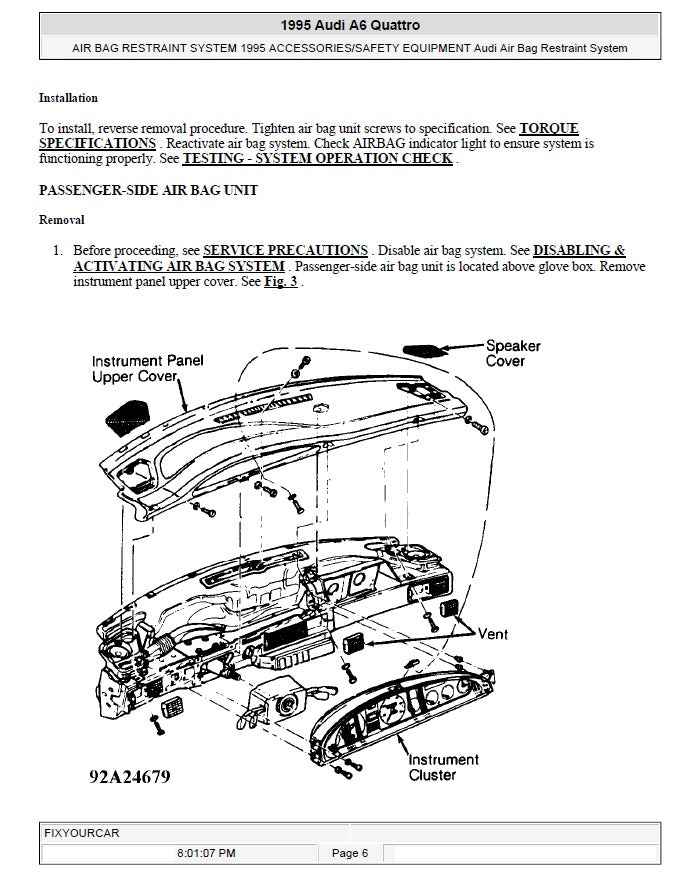 1994 to 2001 Audi A4 (B5) Service Manual