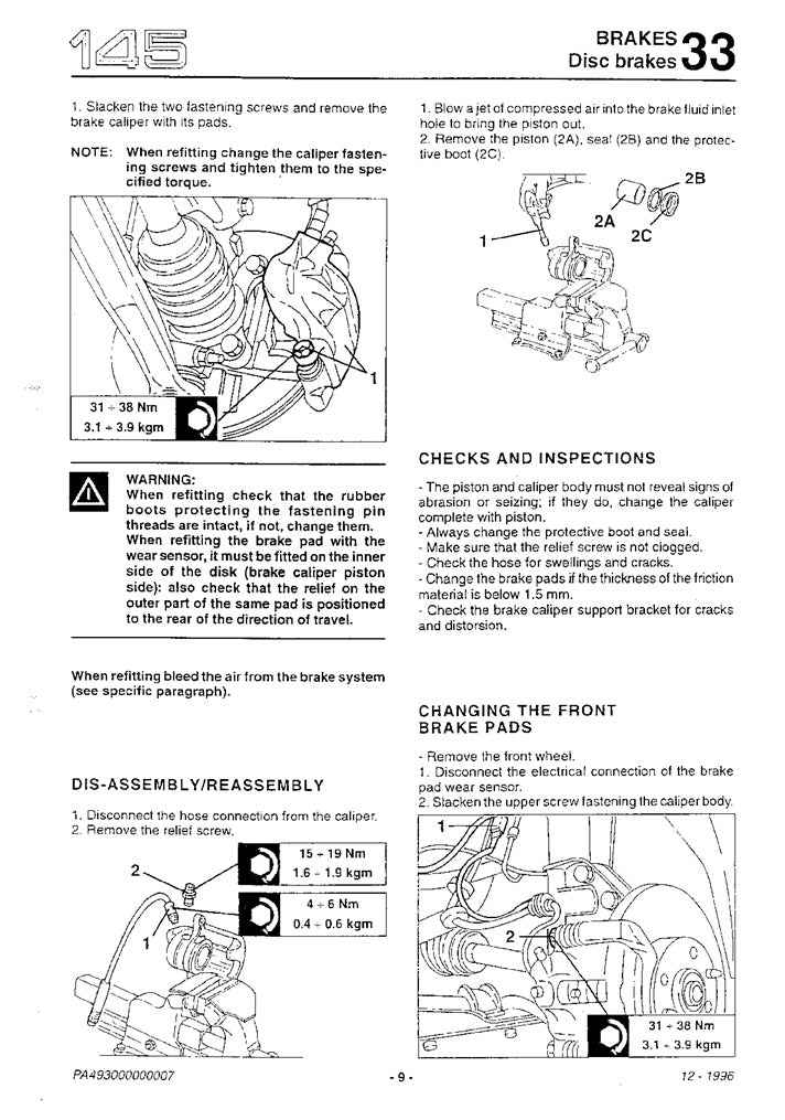 1994 to 2000 Alfa Romeo 146 Service Manual