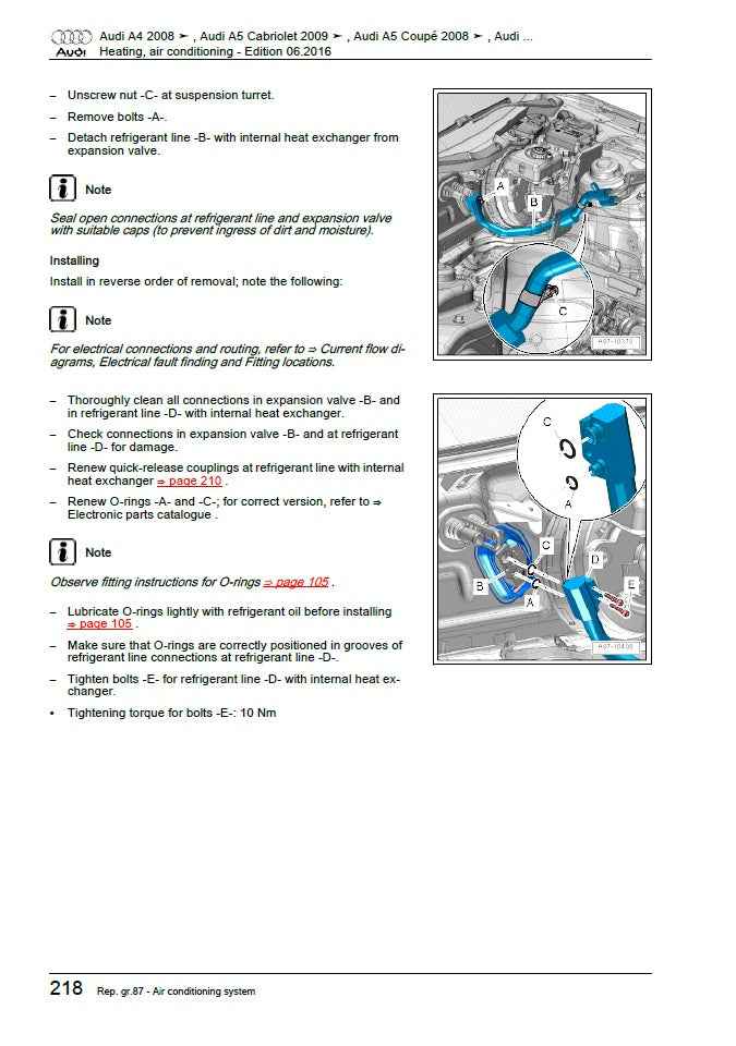 2010 to 2016 Audi RS5 Service Manual