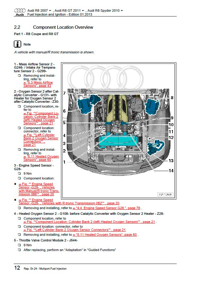 2006-2015 Audi R8 Service Manual - Complete Repair Guide & Maintenance Handbook