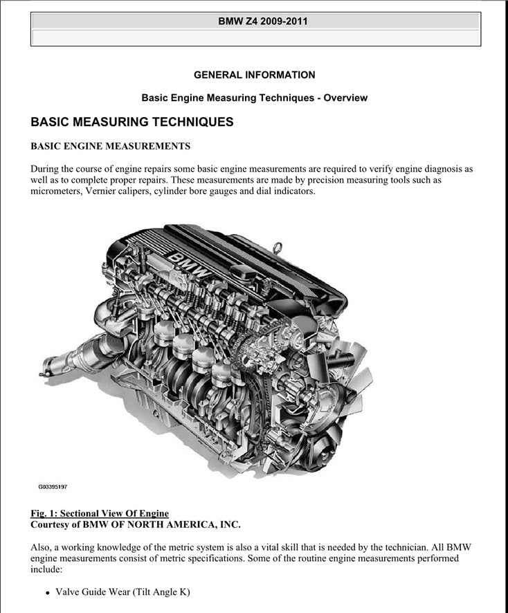 2009 to 2011 BMW Z4 Series E89 Service Manual