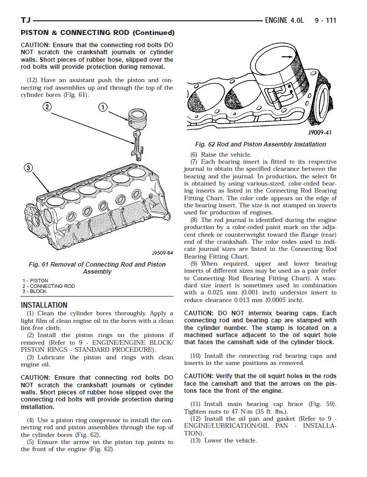 1997-2006 Jeep Wrangler TJ Service Manual