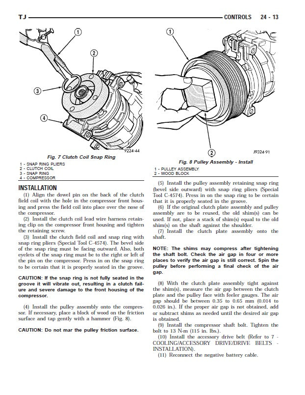 1997-2006 Jeep Wrangler TJ Service Manual