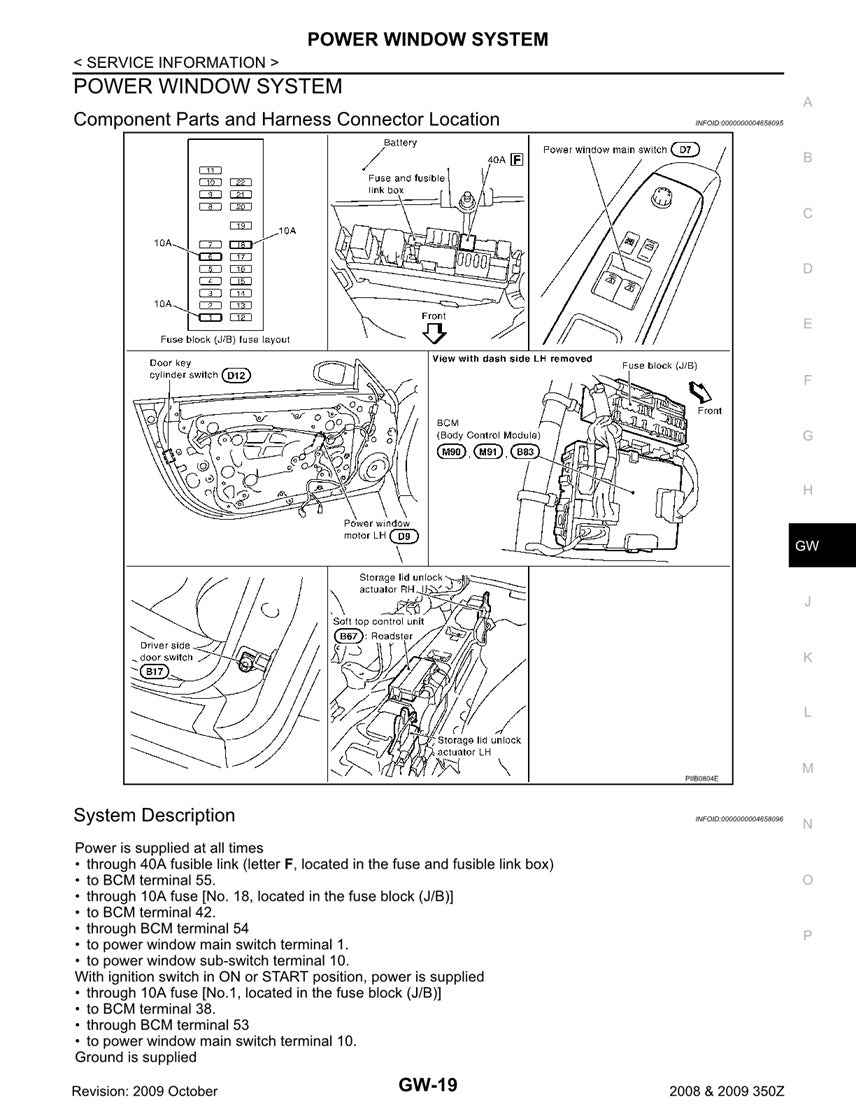2003 to 2009 Nissan 350Z Roadster Cabroilet Service Manual
