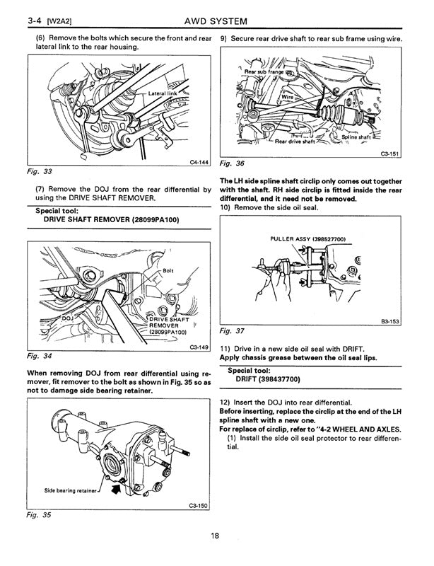 1992 to 1997 Subaru SVX Service Manual