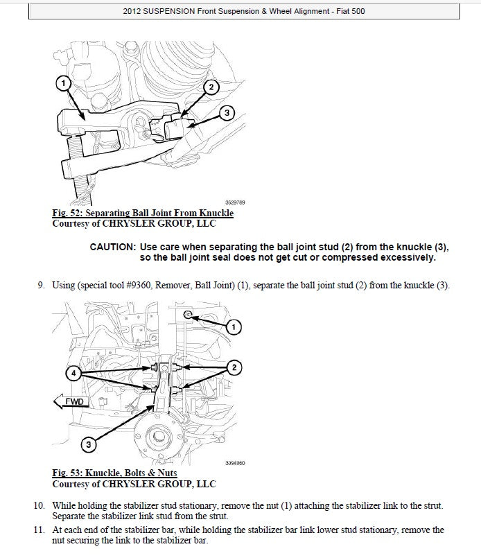 2007-2015 FIAT ABARTH 500 Service Manual