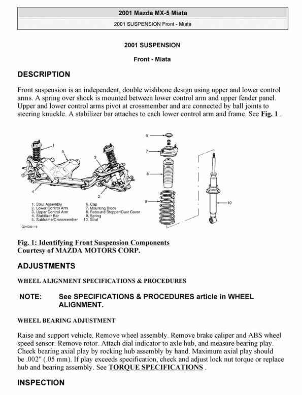 1998-2005 Mazda MX5 MX-5 Miata NB Service Manual